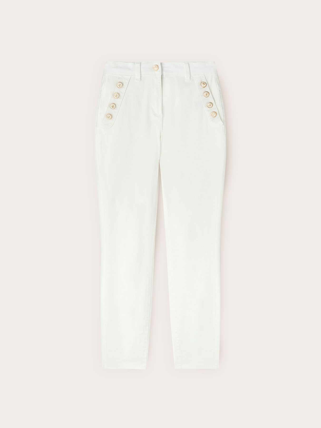Slim-fit cotton drill trousers image number 4