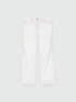 Flare trousers in cotton with fuchsia stitching image number 4