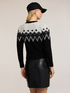 Pull jacquard à manches bouffantes image number 1