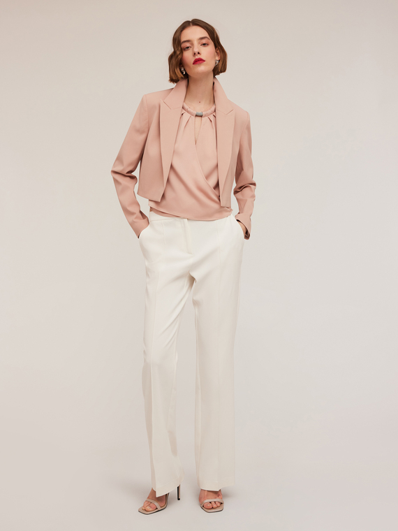 Veste spencer en toile de coton mélangé