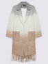 Coat with gradient print and fringes image number 5
