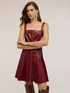 Layered dress in coated fabric image number 2