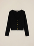 V-neck cardigan in viscose blend image number 3