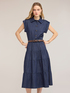 Robe chemise en denim avec jupe &agrave; volants image number 2