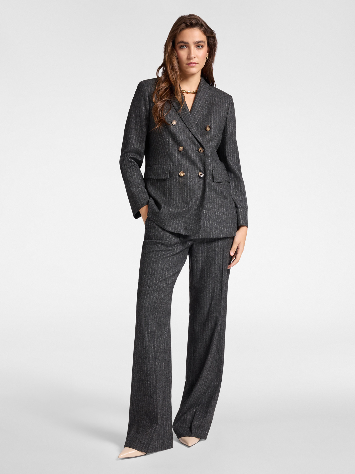 Blazer in flanella gessata image number 2