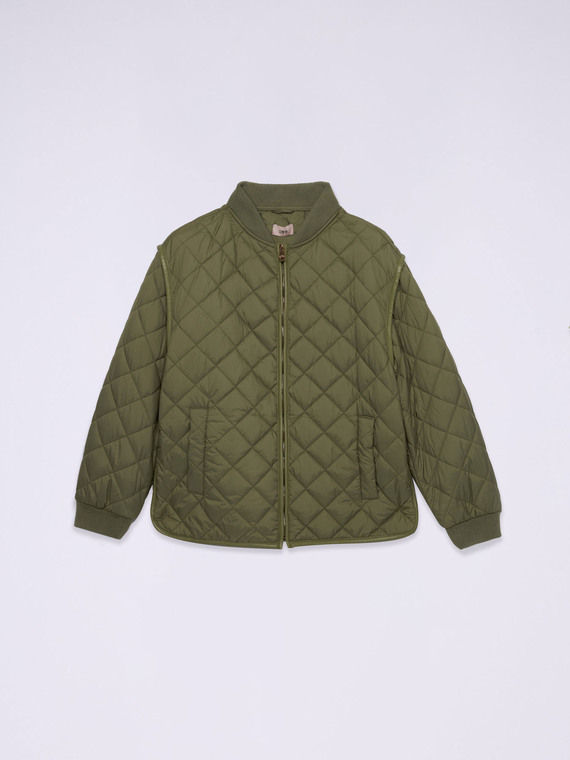 Lightweight quilted bomber jacket