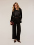 Single-breasted jacket with satin inserts image number 0