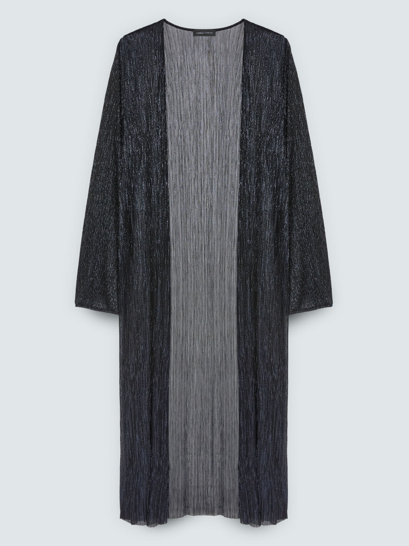 Cardigan coprispalle in pliss&egrave; lurex image number 4