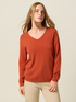 V-neck viscose blend sweater image number 0
