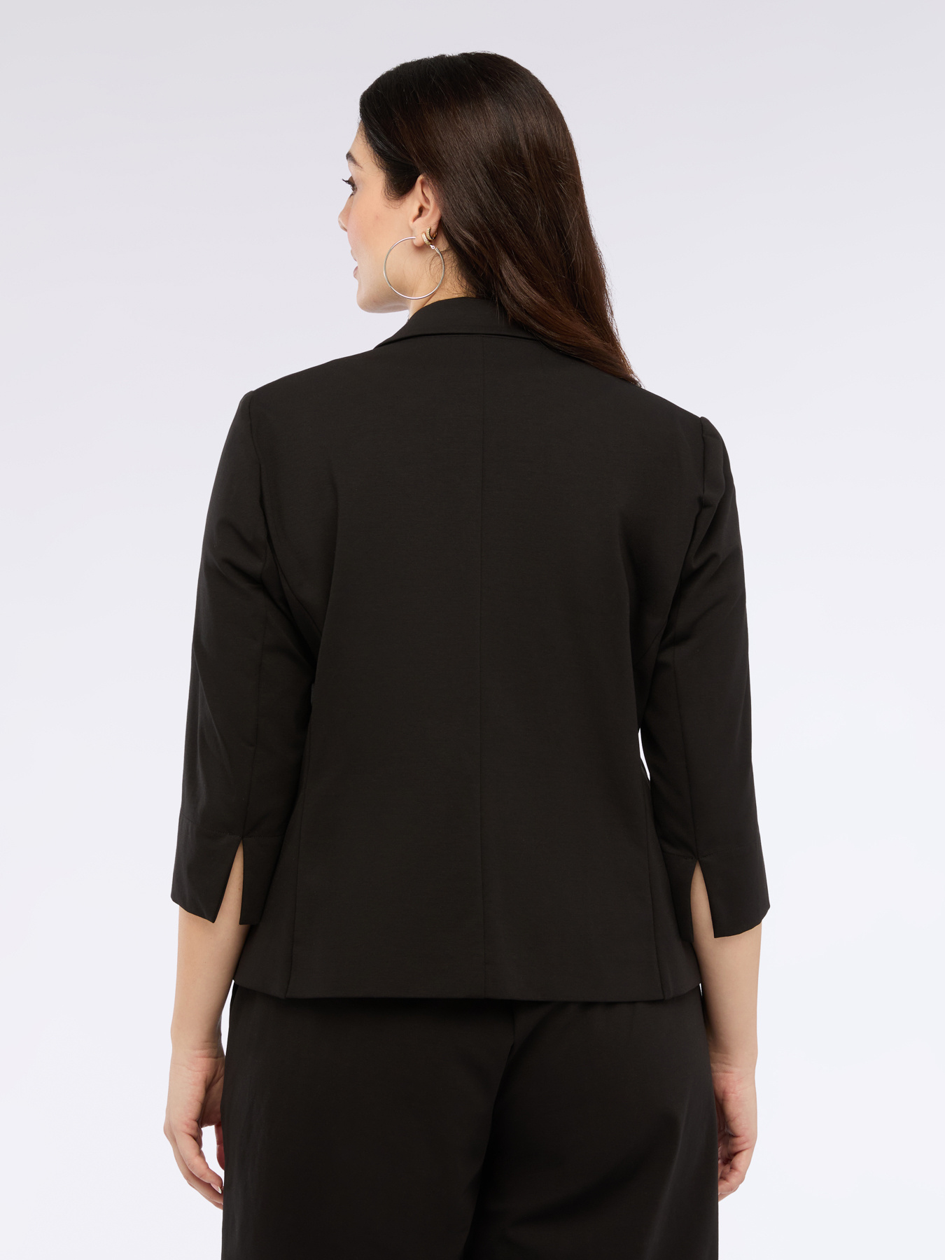 Milano stitch blazer with 3/4 sleeves image number 2