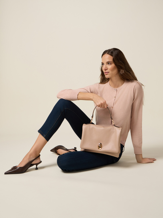 Genuine leather shoulder bag