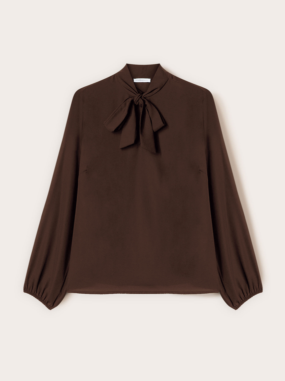 Georgette blouse with bow
