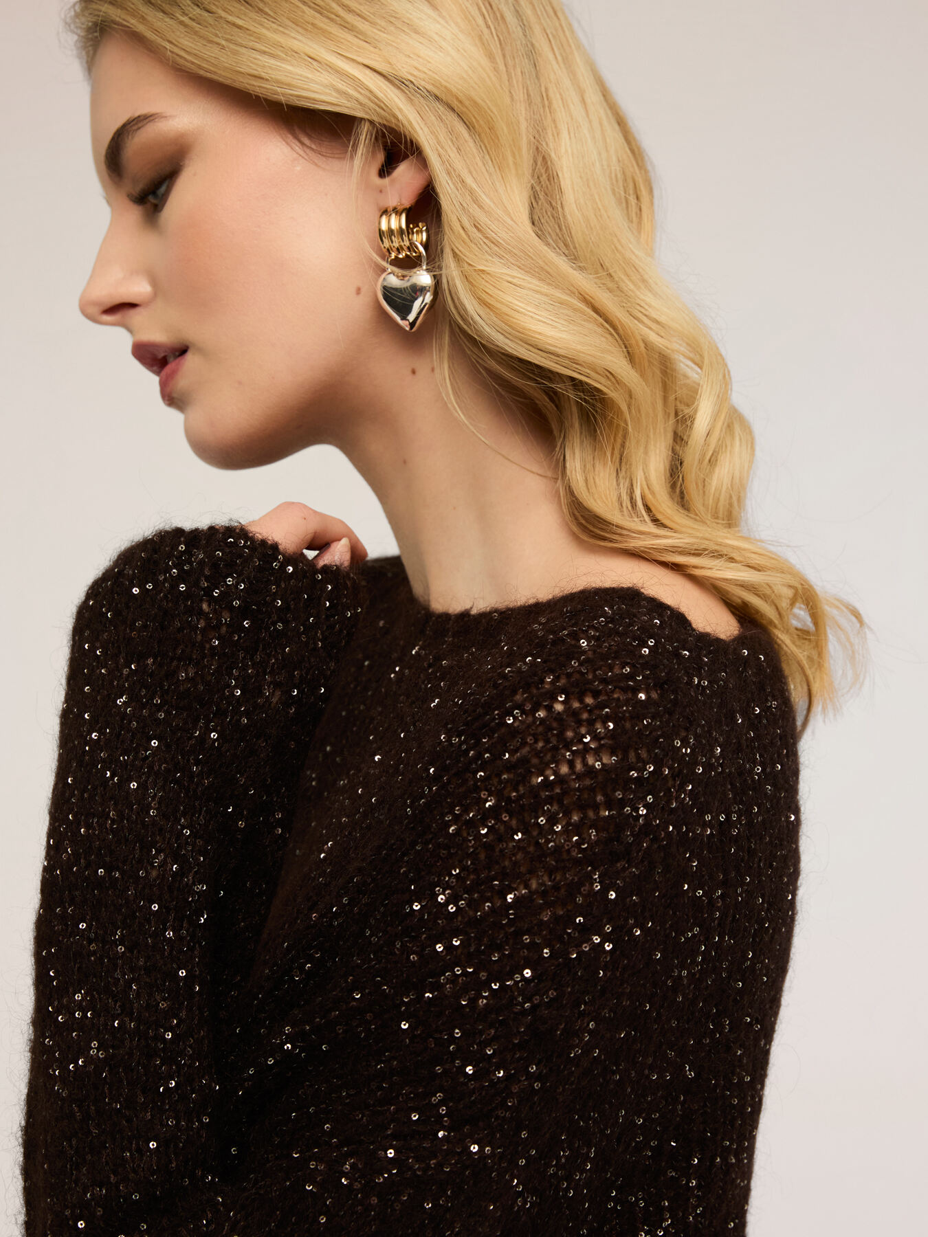 Maille courte &agrave; paillettes image number 3