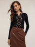 Knitted cardigan with cut-out image number 2