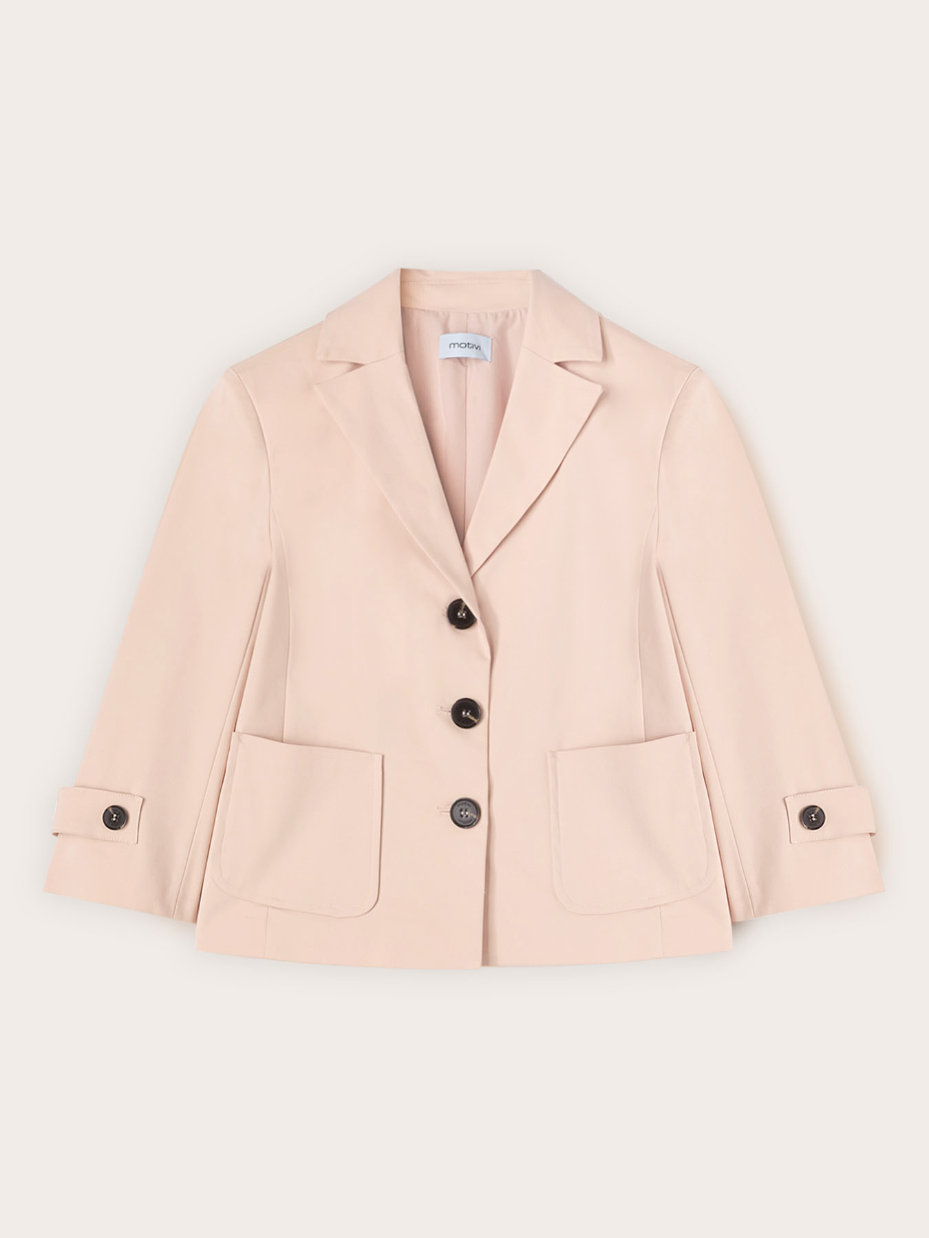 Veste manches trois-quarts en m&eacute;lange de coton image number 4