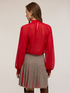 Chiffon blouse with metallic detail image number 1
