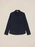 Poplin shirt with hidden closure image number 3