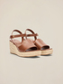 Platform sandals with rope wedge image number 1