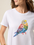 T-shirt with print and appliqués image number 2