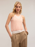 Jersey top with ribbed tank top image number 3