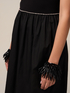 Vestito bimaterico con strass image number 2