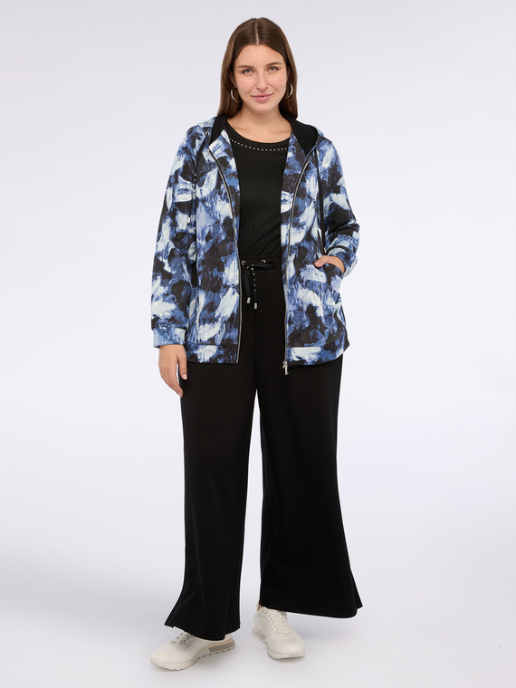 Felpa aperta con cappuccio