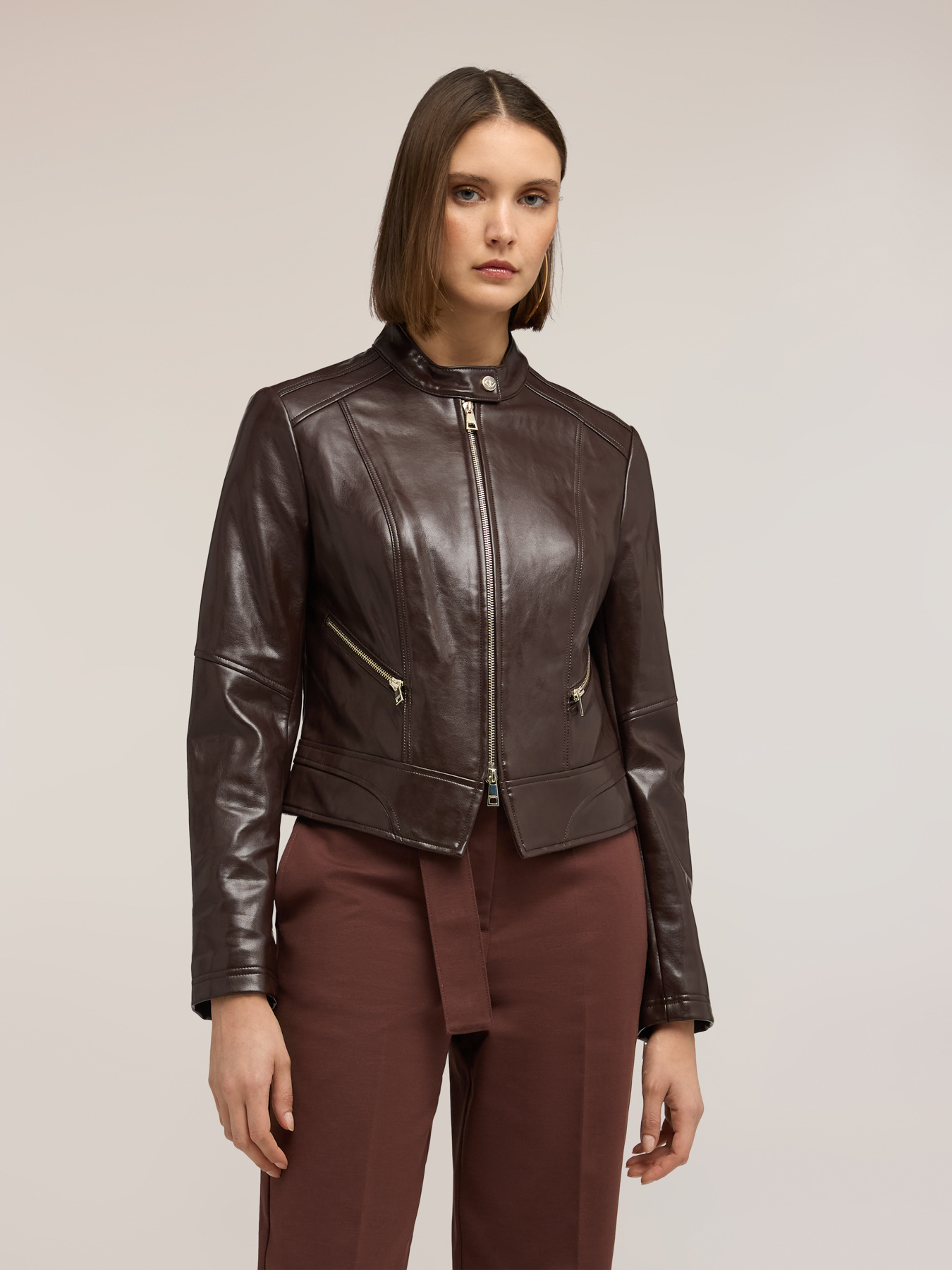 Jacket with zip and mandarin collar image number 2