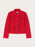 Jachetă din amestec de v&acirc;scoză cu epoleți image number 4