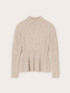 Turtleneck sweater with peplum cut image number 4