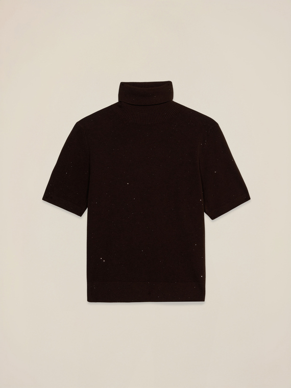 Maglia dolcevita maniche corte