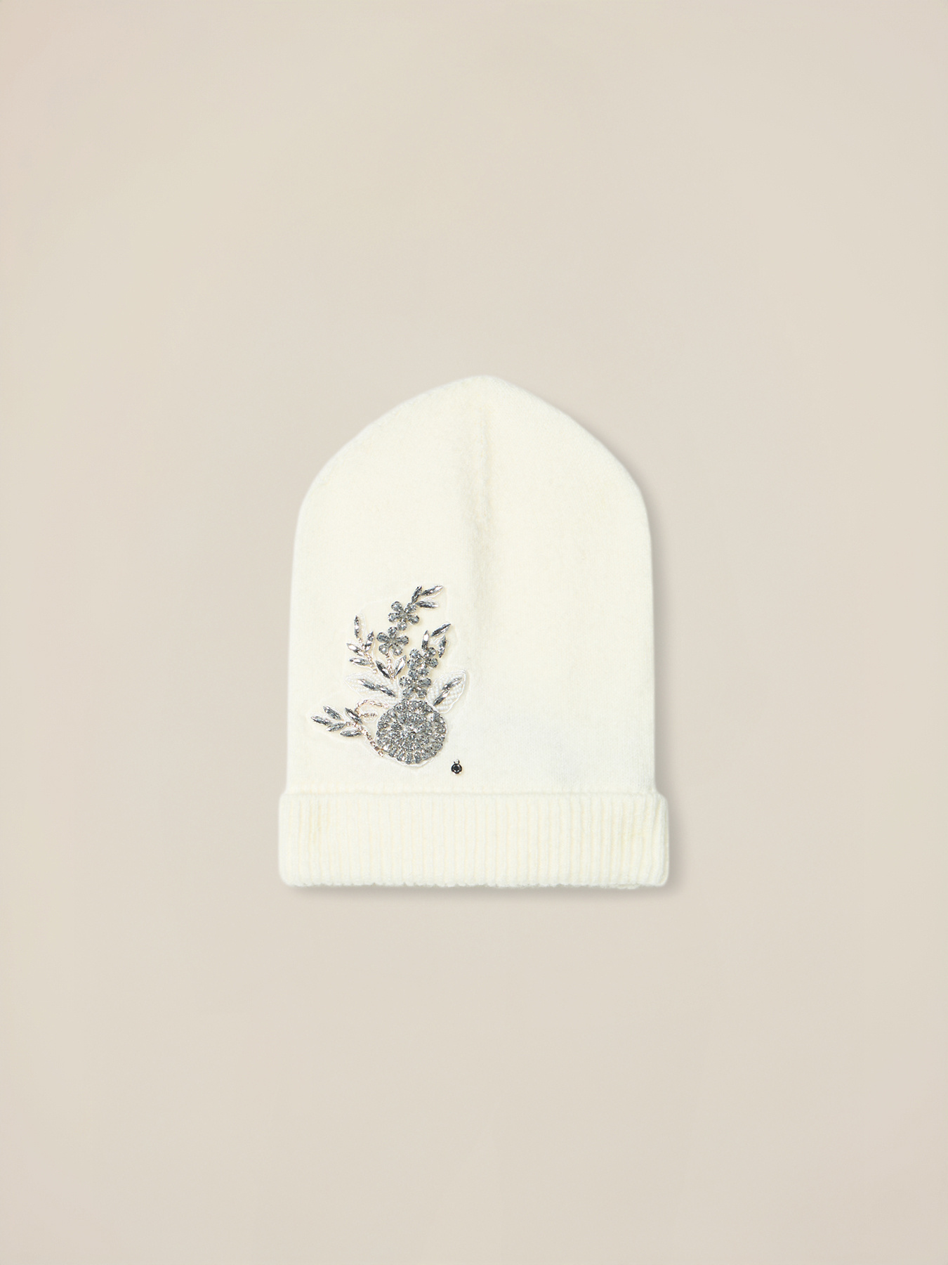 Cappello misto lana con patch gioiello image number 1
