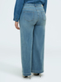 Wide Leg Jeans with floral appliqu&eacute; image number 1