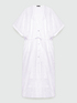 Long Broderie Anglaise kaftan dress image number 6