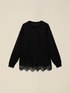 Sweatshirt with lace trim image number 3