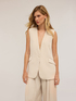 Gilet monopetto in enver satin image number 0