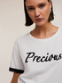 T-shirt en coton avec inscription en perles image number 3