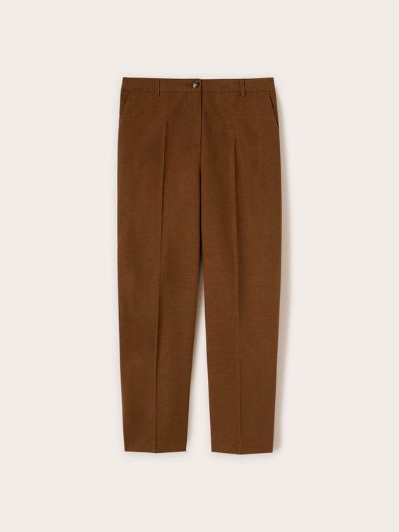 Regular fit trousers in lyocell blend