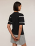 T-shirt with embroidered sleeves image number 1
