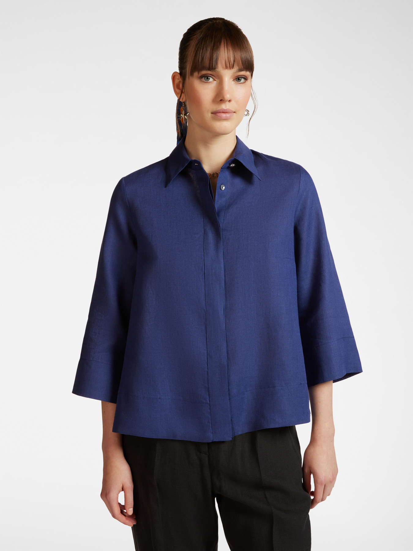 Chemise en lin coupe décontractée image number 0