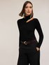 Turtleneck sweater with asymmetric cut-out image number 2