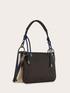 Python-effect coated fabric twin handbags image number 3