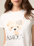 Cotton T-shirt with print and appliqués image number 2