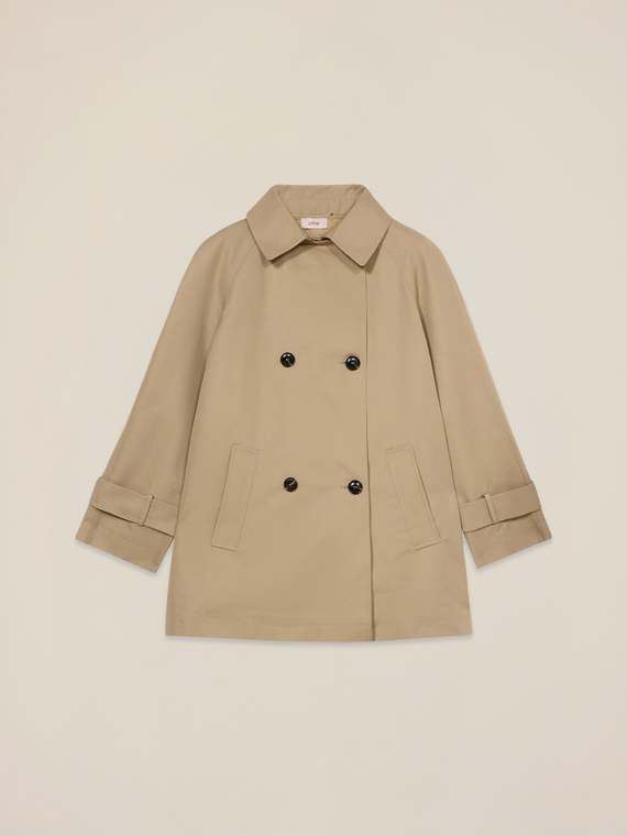 Trench doppiopetto midi con gilet interno