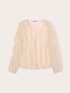 Long-sleeved lace blouse with ruching image number 4