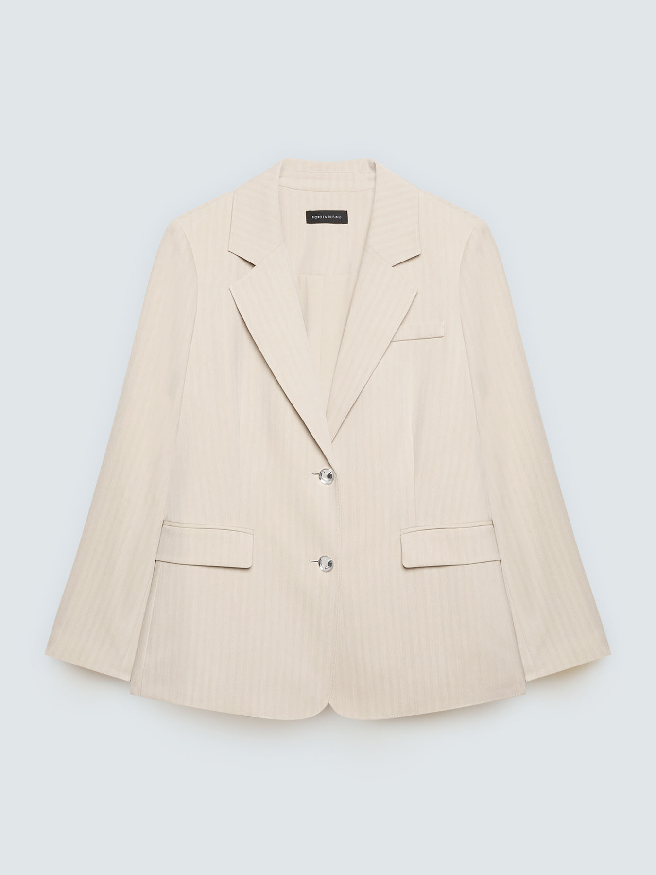 Pinstripe effect blazer with jewel buttons image number 4