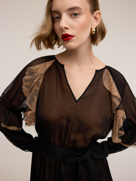 Georgette and lace Smart Couture dress