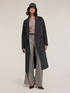 Double-breasted coat in wool blend drap image number 0