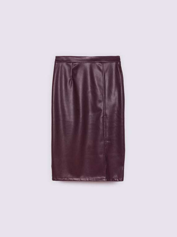 Gonna tubino con spacco frontale