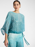 Blusa in georgette stampata image number 0