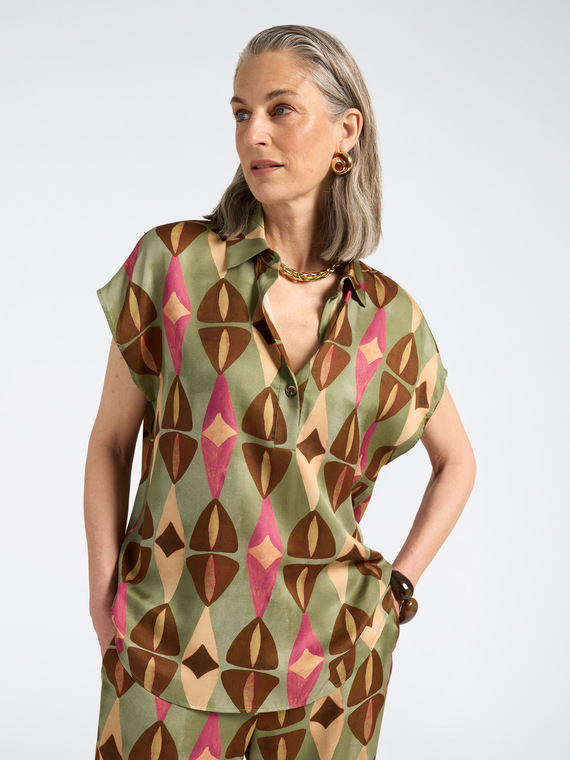 Blusa in viscosa stampata